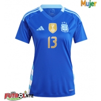 Camiseta Argentina Cristian Romero #13 Visitante Equipación para mujer Copa America 2024 manga corta